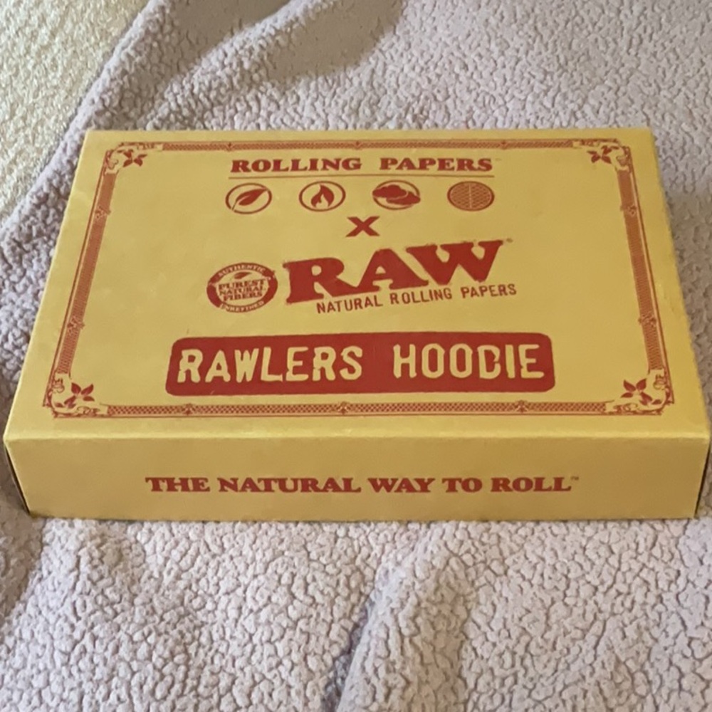 (NEW) RAW Natural Rolling Papers Rawlers Hoodie w/Box